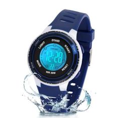 Imagem de DTKID Relógio digital infantil, impermeável, 3 ATM, fácil de ler, 7 luzes coloridas, relógio de pulso para meninos, pulseira macia para meninas e meninos