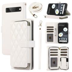 Imagem de Furiet Capa carteira para Google Pixel 7 Pro 5G com alça de pulso, alça de ombro transversal, capa de celular com suporte de couro PU de luxo com mais de 9 compartimentos para cartões para Pixel7Pro