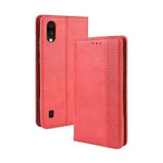 Imagem de Capa para ZTE Blade A5 2020, capa flip carteira de couro para ZTE Blade A5 2020, capa magnética retrô para celular, capa carteira com compartimentos para cartão