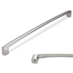 Imagem de POVEFONK Pacote com 6 puxadores de armário de cozinha de níquel acetinado escovado de 38 cm puxadores de gaveta de prata puxadores de armário de cozinha puxadores de gaveta puxadores de cômoda