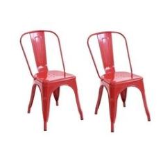 Imagem de KIT 2 Cadeiras Design Tolix Metal Pelegrin PEL-1518 Cor 