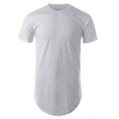 Imagem de Camiseta Long line Oversized masculina manga curta gola redonda