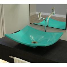 Imagem de Kit Cuba F44 Com Válvula Metal  1 Pol. Compace  Turquesa