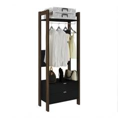 Imagem de Guarda Roupa Modulado Closet Az1011 Preto Nogal Preto Nogal