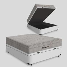 Imagem de Cama Box Bau Viuvo + Colchão de Molas Ensacadas Airtech Spring (128x188x65) - Ortobom