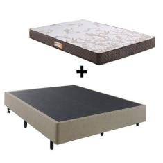 Imagem de Cama Box Casal Resistente + Colchão Ecoflex Espuma D23 - Cama Inhouse
