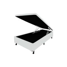 Imagem de Cama Box Baú Castor Solteiro Corano Branco 120x203x35cm