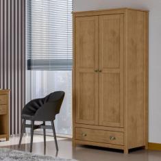 Imagem de Guarda-Roupa Multiuso 2 Portas 1 Gaveta Topázio Freijó Madeira Pinus -
