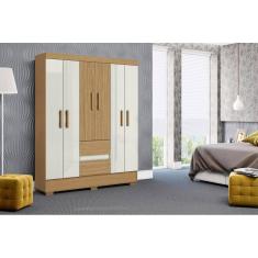 Imagem de Roupeiro Coimbra 3 Portas 6 Gavetas Atacama Off White - Aramóveis