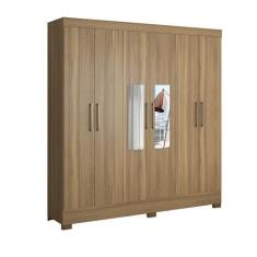 Imagem de Guarda Roupa De Casal 6 Portas Plaza c/ Espelho Amendola - Mercado dos