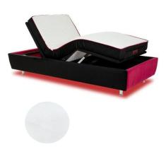 Imagem de Cama Solteiro Box Gamer Suéde Branco 108X218 Com Massagem - Pilati