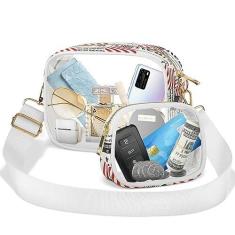 Imagem de MOMSIV Bolsa transversal transparente, bolsas transparentes aprovadas para estádio com alça ajustável, bolsa transparente para estádio para mulheres, homens, shows, esportes
