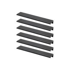 Imagem de Puxadores para Móveis Slim Alumínio 128mm Proteção Antiviral Conjunto de 6 (Preto Fosco)
