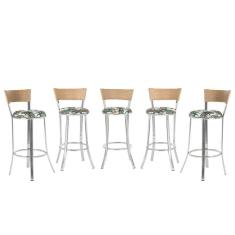 Imagem de Banqueta Bistro Para Bar, Cozinha, Balcão Em Alumínio E Fibra Tc Zanutto 5 Unidades Ráfia Z27