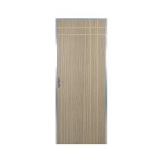 Imagem de Kit Porta de Madeira Decorada 212x95cm com Batente de Aluminio 3,6cm Mantiqueira MGM Carvalho Alpha