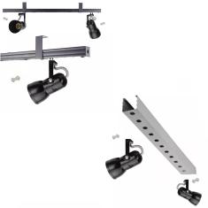 Imagem de Kit 65 Spot Trilho Perfilado Eletro Calha Par20 Bulbo Ol2