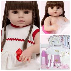 Imagem de Boneca Reborn Recem Nascida Princesa Valentina 20 Acessórios