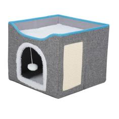 Imagem de Casa de Gato Dobrável, Camas de Gato Macias e Confortáveis ​​fáceis de Limpar Mantém o Ambiente Higiênico Caverna de Gato Fácil Armazenamento Cama de Gatinho Com Bolas Fofas e