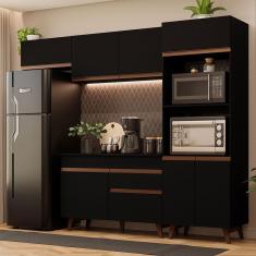 Imagem de Armário de Cozinha Completa 260cm Preto Reims Madesa 08