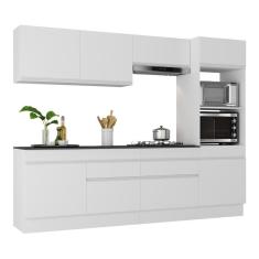 Imagem de Armário De Cozinha Completa 5 Peças Com Rodapé Mp2180 Made Multimóveis Branco Branco