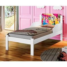 Imagem de CAMA INFANTIL SOLTEIRO ADESIVADA PRINCESAS - BRANCO