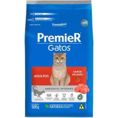 Imagem de Ração Premier Pet Gatos Adultos Ambientes Internos Salmão - 500 g