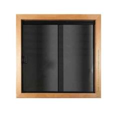 Imagem de Janela De Correr 120cm 2 Folhas Em Madeira Maci a Tauari Mapa