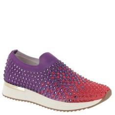 Imagem de Kenneth Cole REACTION Tênis feminino Cameron Jewel Jogger, Malha vermelha, 34
