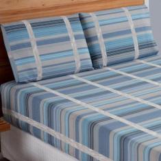 Imagem de Jogo de Lençol 3 Peças Queen Lençol Dia a dia Estampado Algodão Roupa 