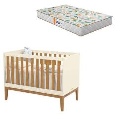 Imagem de Berço Americano Unique Off White Freijó Eco Wood com Colchão Gazin - M