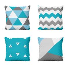 Imagem de Capas De Almofadas Azul Decorativas Para Sala - Novadecora