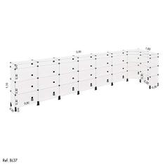 Imagem de Balcão de Atendimento L Modulado em Vidro 3,50 x 1,10 x 1,00