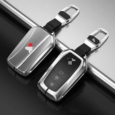 Imagem de Porta-chaves do carro Capa de liga de zinco inteligente, apto para Toyota Crown Highlander Camry RAV4 Carola Leling Prado 2020, Porta-chaves do carro ABS Smart porta-chaves do carro