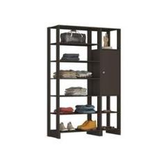 Imagem de Estante Closet Yes 120cm Com 1 Porta E 9 Nichos - Grafite