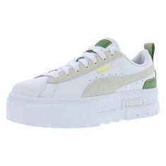 Imagem de PUMA Tênis feminino Mayze Gentle, Branco e verde empoeirado, 38