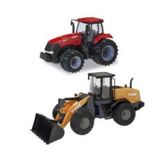 Imagem de Trator De Brinquedo Case E Carregadeira Case Miniatura Usual - Usual B