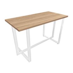 Imagem de Mesa Halden C/ Tampo 120 X 60 Cm Escritório Branco/Jade - Genus Móveis
