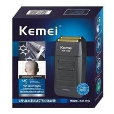 Imagem de Barbeador Elétrico Shaver Kemei Km-1102 Preto Bivolt