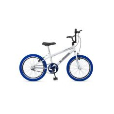 Imagem de Bicicleta Aro 20 Tipo Cross Free Style Bmx Branca/Azul - Ello Bike