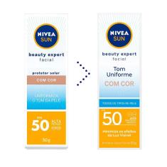 Imagem de Protetor Solar Facial Nivea Sun Beauty Expert Cor Universal FPS 50 com 50g 50g