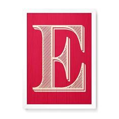 Imagem de Arte Maníacos Quadro Decorativo em Madeira Letra E Love - 23x16,25cm (Moldura caixa em laca )