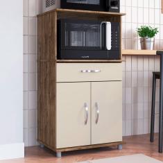 Imagem de Armário de Cozinha Laura 2 Portas 1 Gaveta Itauba/Off White - Irm Móveis