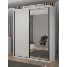 Imagem de Guarda Roupa Solteiro Com Espelho 2 Portas 3 Gavetas - Búzios-Neve - S