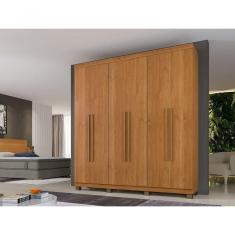 Imagem de Roupeiro Milão 6 Portas 3 Gavetas Benetil Cinamomo