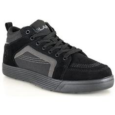 Imagem de LA Police Gear Tênis masculino Terrain Stealth, tênis esportivo tático leve, casual de camurça e poliéster, Carvão/Preto, 42