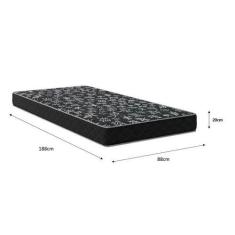 Imagem de Colchão Solteiro 0,78 100% Espuma  Superior D33 - 20x0,78x188 BK - Bk 