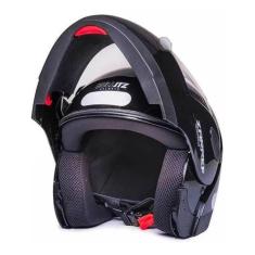 Capacete Moto Mixs MX Captiva Robocop Branco | Com Viseira Dupla E Queixeira Articulada - Tamanhos 56-62