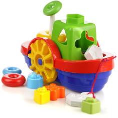 Imagem de Brinquedo educativo barco didatico c/blocos E anco merco toys