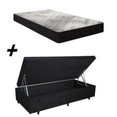 Imagem de Cama Box Baú Solteiro + Colchão Portobel Viena D23 60X88x188