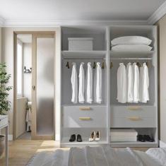 Imagem de Guarda-roupa Modulado 2 Pe as Sem Portas Jade Cabecasa Madeir